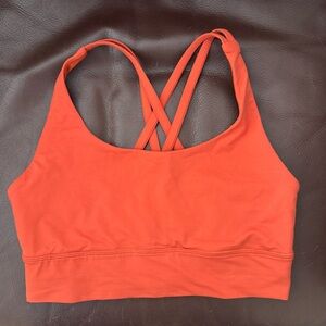 Orange Lululemon Energy Longline bra